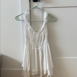 Urban Outfitters White Ruffle Dress